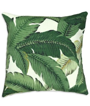 17 inch x 17 inch Swaying Palms Aloe Outdoor Decorative Pillow