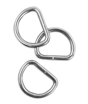 1" Nickel D-Ring