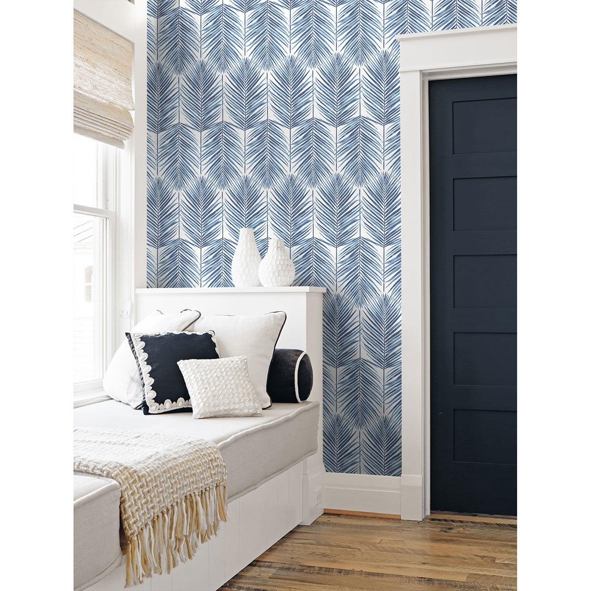DuPont™ Tedlar® Paradise Palm Coastal Blue High Performance Wallpaper