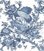 DuPont™ Tedlar® Crane Toile French Blue High Performance Wallpaper