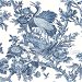 DuPont™ Tedlar&#174; Crane Toile French Blue High Performance Wallpaper thumbnail image 1 of 4