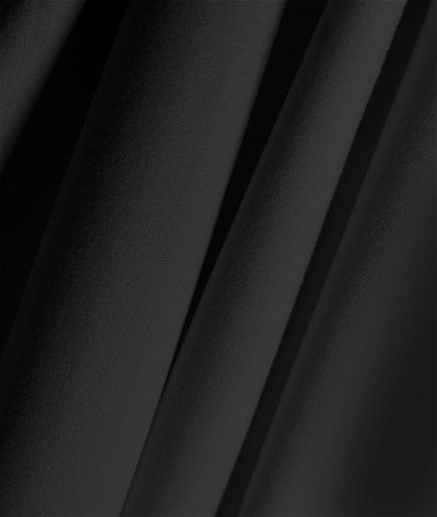 Black DTY Double Sided Brushed Knit Fabric