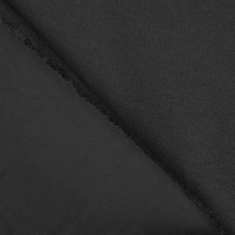 12 Oz Duvetyne FR Black Brushed Cotton Fabric | OnlineFabricStore