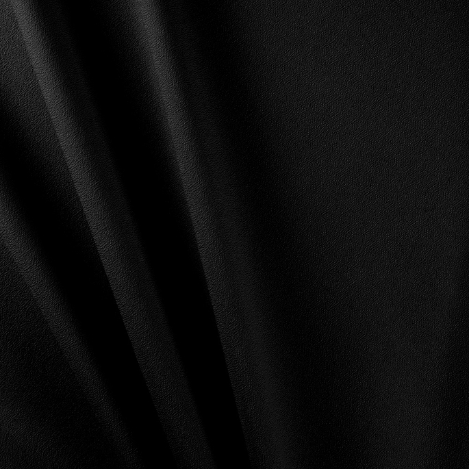 9 Oz Black Edinburgh Crepe Wool Fabric image 2 of 2