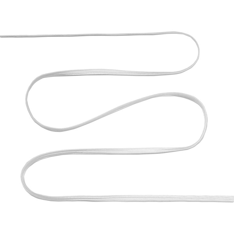1/4" White Braided Elastic - 9 Yards