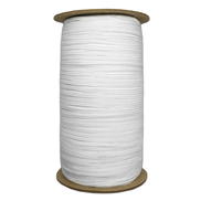 1/8" White Braided Elastic - 288 Yards
