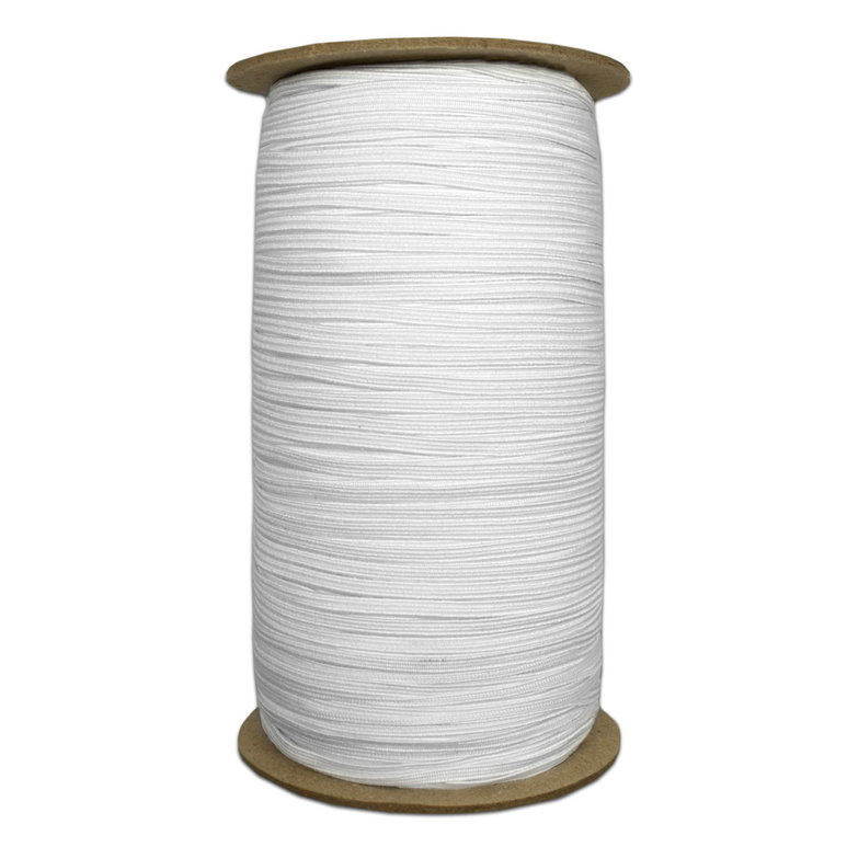 1/8" White Braided Elastic - 288 Yards