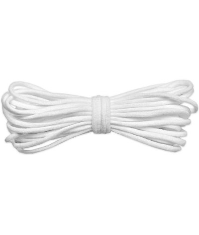 3mm White Soft Knit Cord Elastic - 5 Yards