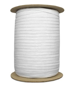 3/8" White Soft Knit Elastic - 288 Yards