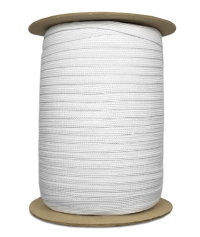 3/8 inch White Soft Knit Elastic - 288 Yards