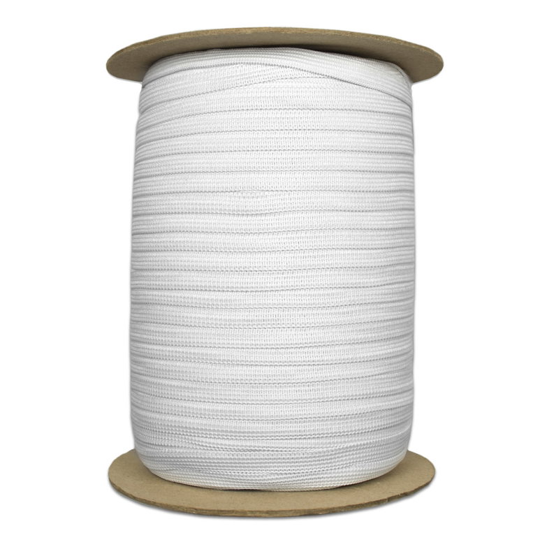 3/8" White Knit Elastic - 144 Yards