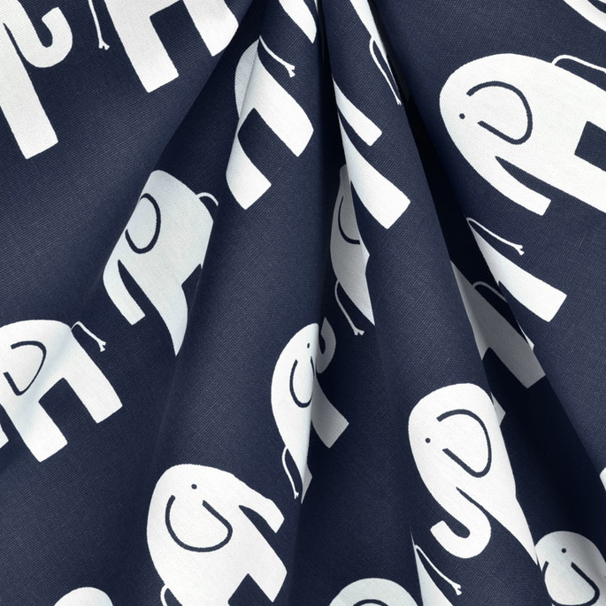 Premier Prints Ele Blue/White Canvas Fabric image 3 of 3