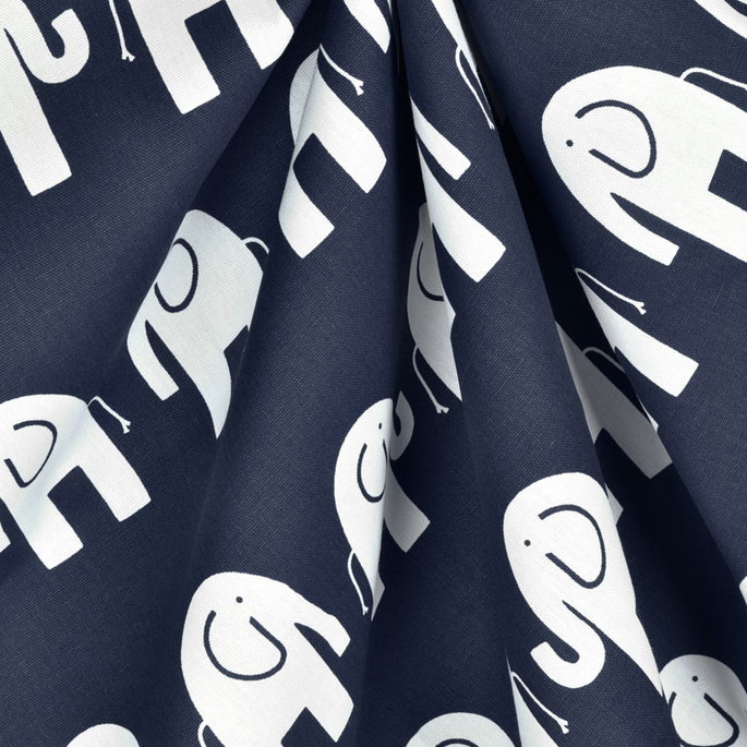 Premier Prints Ele Blue/White Canvas Fabric image 3 of 3