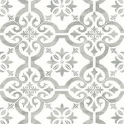 Seabrook Designs Encaustic Faux Tile Harbor Mist Wallpaper