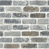 Etten Gallerie Vintage Faux Brick Steel Grey & Tan Wallpaper - Image 1
