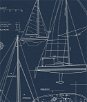 Etten Gallerie Sail Away Navy Blue Wallpaper