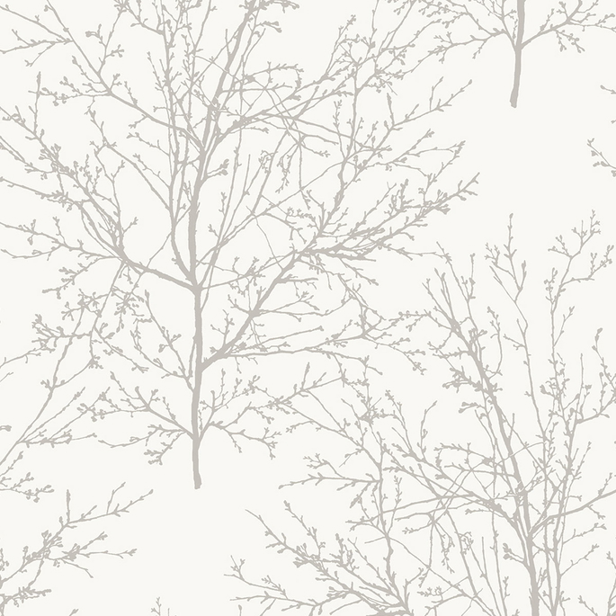 Seabrook Designs Winter Branches Pearl Grey Wallpaper image 1 of 5
