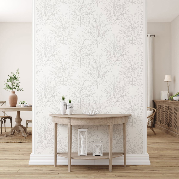 Seabrook Designs Winter Branches Pearl Grey Wallpaper image 2 of 5