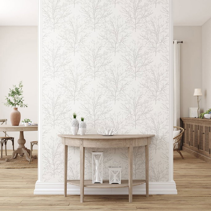 Seabrook Designs Winter Branches Pearl Grey Wallpaper image 2 of 5