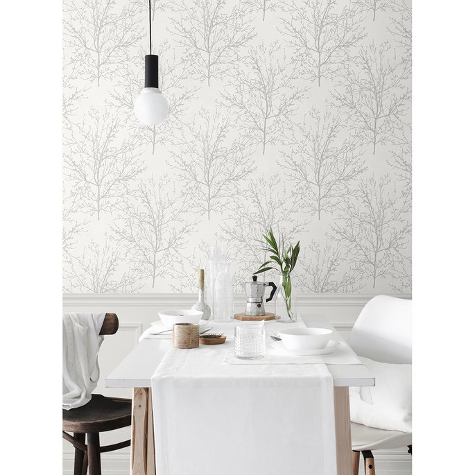 Seabrook Designs Winter Branches Pearl Grey Wallpaper image 3 of 5