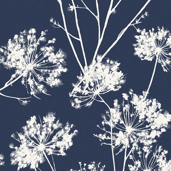 Seabrook Designs Dandelion Fields Navy Blue Wallpaper image 1 of 5