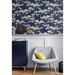 Seabrook Designs Bayberry Blossom Navy Blue Wallpaper thumbnail image 2 of 5