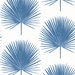 Seabrook Designs Palm Fronds Coastal Blue Wallpaper