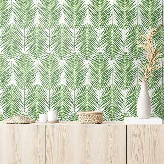 Seabrook Designs Marina Palm Summer Fern Wallpaper image 2 of 4