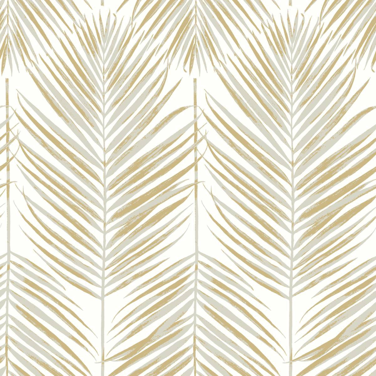 Seabrook Designs Marina Palm Silver & Gold Wallpaper | OnlineFabricStore