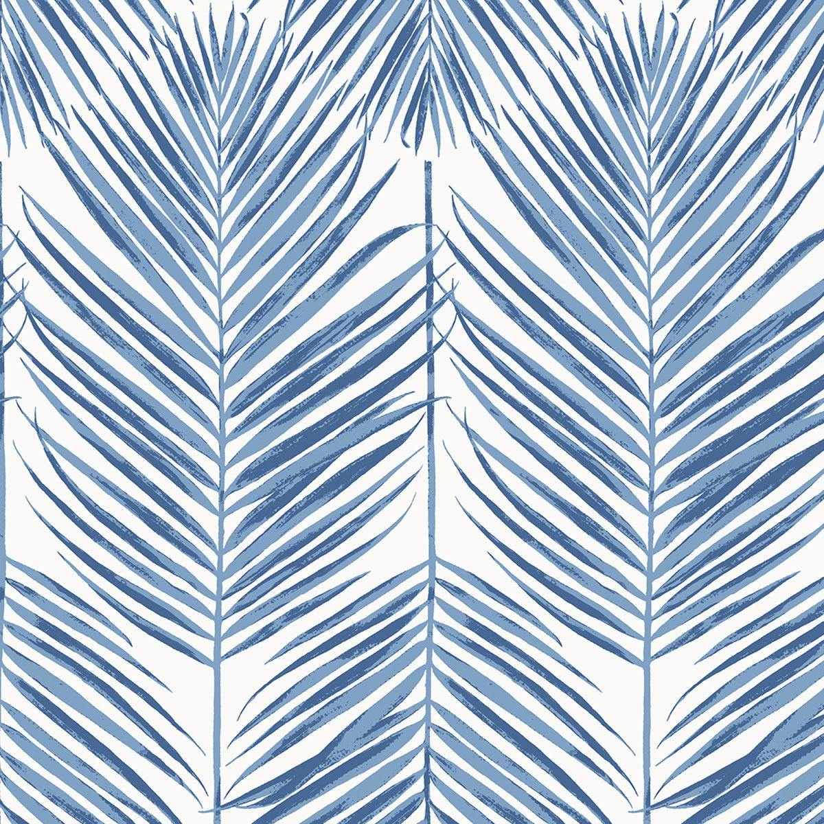 Seabrook Designs Marina Palm Coastal Blue Wallpaper | OnlineFabricStore
