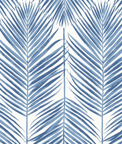 Seabrook Designs Marina Palm Coastal Blue Wallpaper