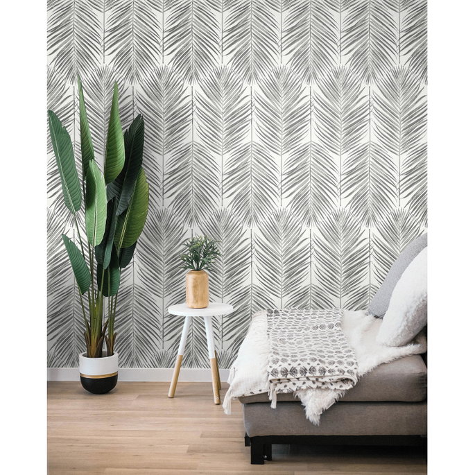 Seabrook Designs Marina Palm Daydream Grey Wallpaper image 4 of 5