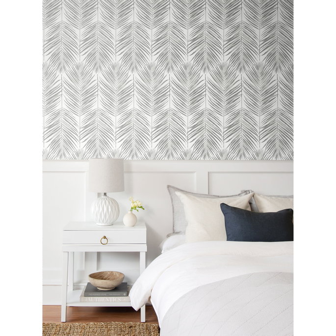 Seabrook Designs Marina Palm Daydream Grey Wallpaper image 5 of 5