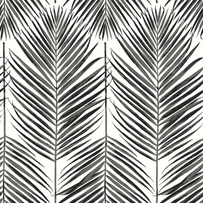 Seabrook Designs Marina Palm Ebony Wallpaper image 1 of 5