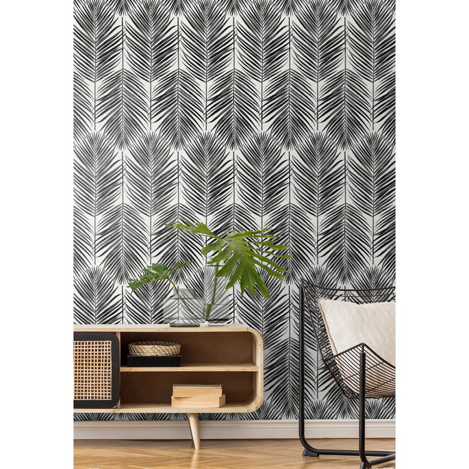 Seabrook Designs Marina Palm Ebony Wallpaper image 4 of 5