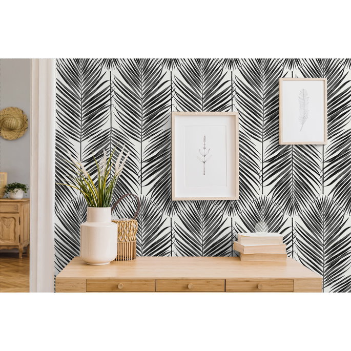 Seabrook Designs Marina Palm Ebony Wallpaper image 5 of 5