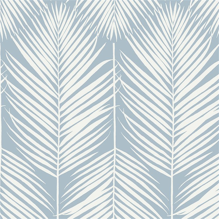 Etten Gallerie Athena Palm Hampton Blue Wallpaper