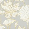 Etten Gallerie Water Lily Floral Metallic Gold & Grey Wallpaper - Image 1
