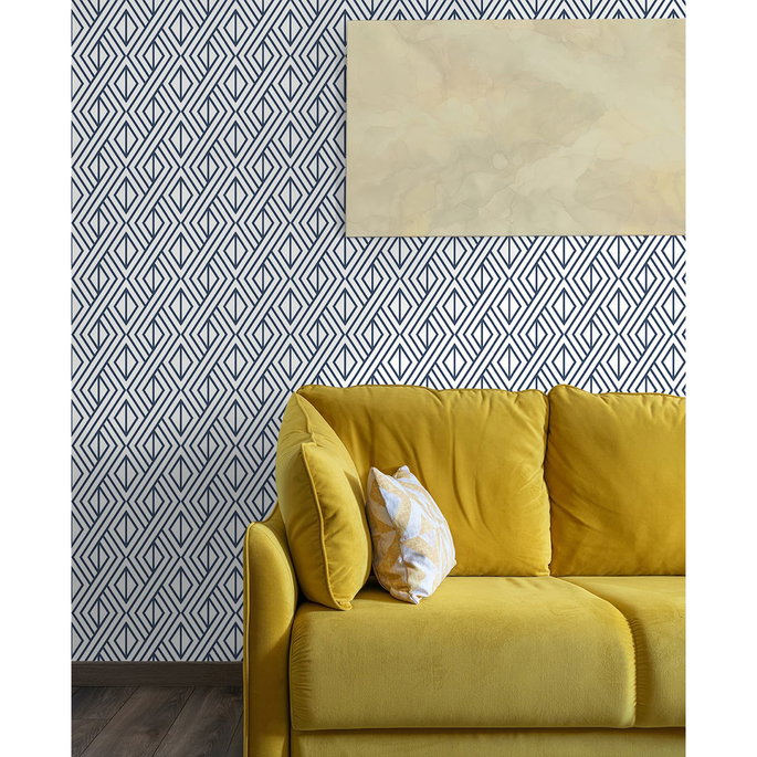 Seabrook Designs Diamond Weave Navy Blue Wallpaper image 5 of 5