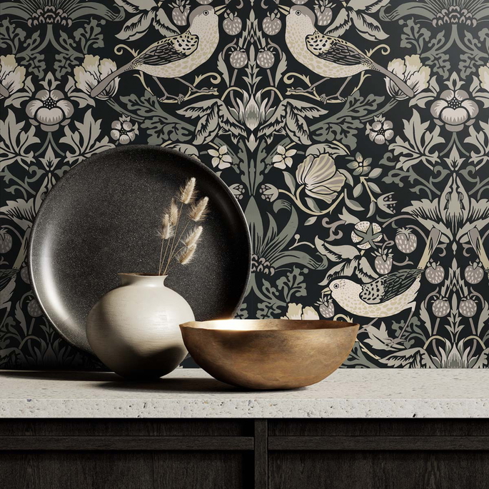 Seabrook Designs Fragaria Garden Blacksmith Wallpaper image 3 of 3