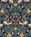 Seabrook Designs Fragaria Garden Midnight Blue Wallpaper