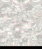Seabrook Designs Fragaria Garden Light Grey & Rose Petal Wallpaper