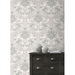 Seabrook Designs Fragaria Garden Light Grey &amp; Rose Petal Wallpaper thumbnail image 3 of 5