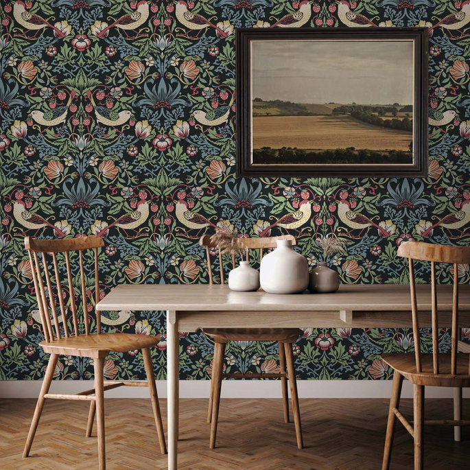 Seabrook Designs Fragaria Garden Ebony Wallpaper image 2 of 3