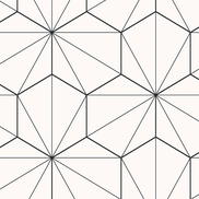 Seabrook Designs Hedron Geometric Ebony & Eggshell Wallpaper