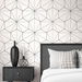 Seabrook Designs Hedron Geometric Ebony &amp; Eggshell Wallpaper thumbnail image 2 of 4