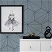 Seabrook Designs Hedron Geometric Pastel Blue &amp; Midnight Wallpaper thumbnail image 4 of 4