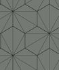 Seabrook Designs Hedron Geometric Pavestone & Ebony Wallpaper