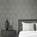 Seabrook Designs Hedron Geometric Pavestone &amp; Ebony Wallpaper thumbnail image 2 of 4