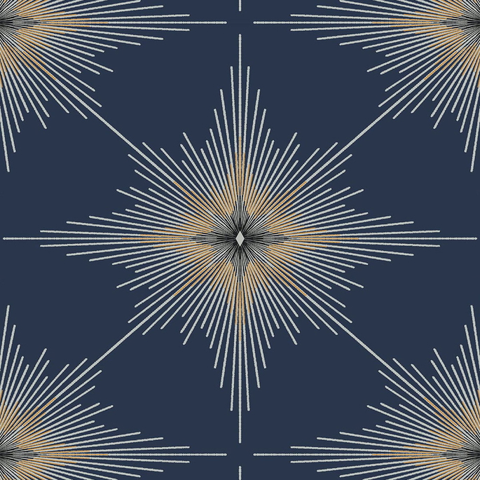 Seabrook Designs North Star Navy Blue Wallpaper image 1 of 3